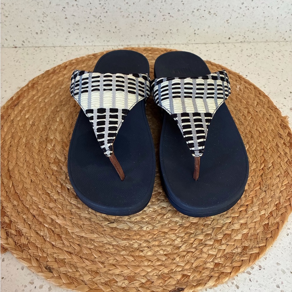 Fitflop Navy and White Sandals